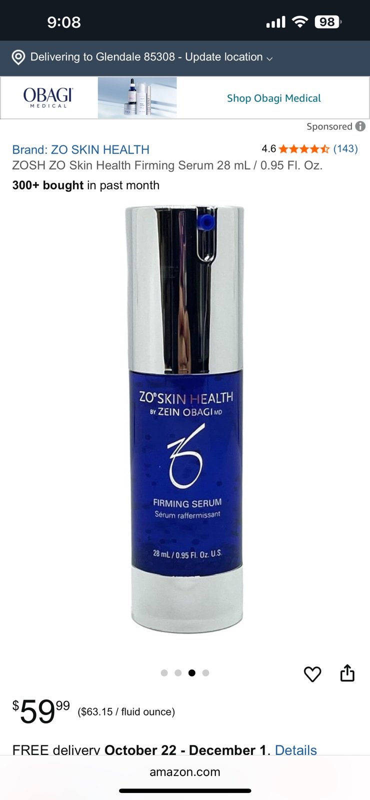 ZO Skin Health Firming Serum