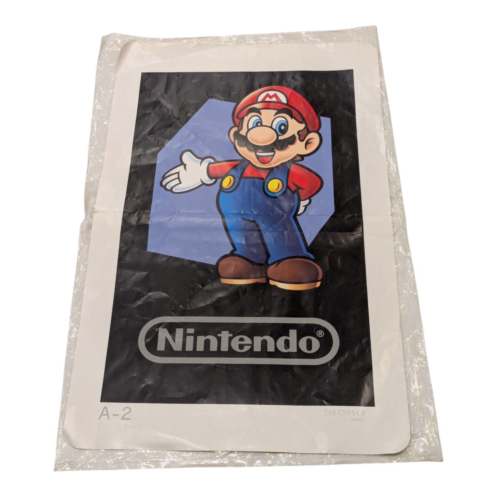 Club Nintendo Mario Mii AR Card Poster 2 Sided 28.5 X 18