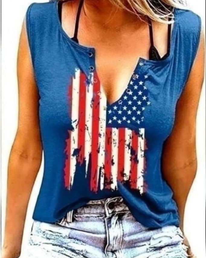 Women's American Flag Print sz xl