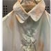 Vintage Shirt, White Blouse, Tie Dye, Remade, Bold