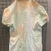 Vintage Shirt, White Blouse, Tie Dye, Remade, Bold