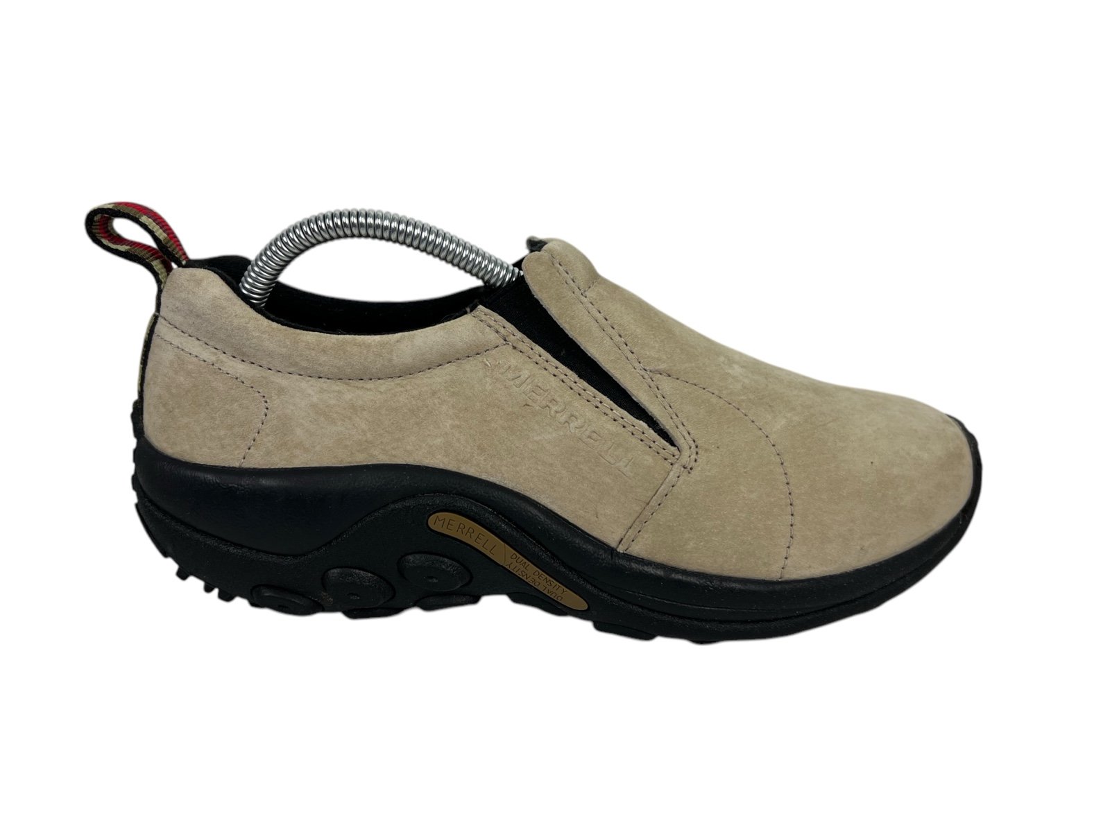 MERRELL Womens Jungle Moc Taupe Comfortable SLIP ON Suede Leather Shoes Size 9.5