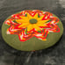 Hand-made Vibrant Southwest Style Crochet Round Pillow Cover - 15 Diameter