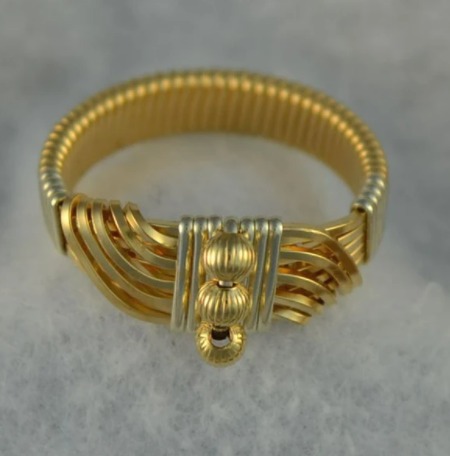 Wire wrapped Ring 14K gold filled sterling silver accents. Sultan's Ring