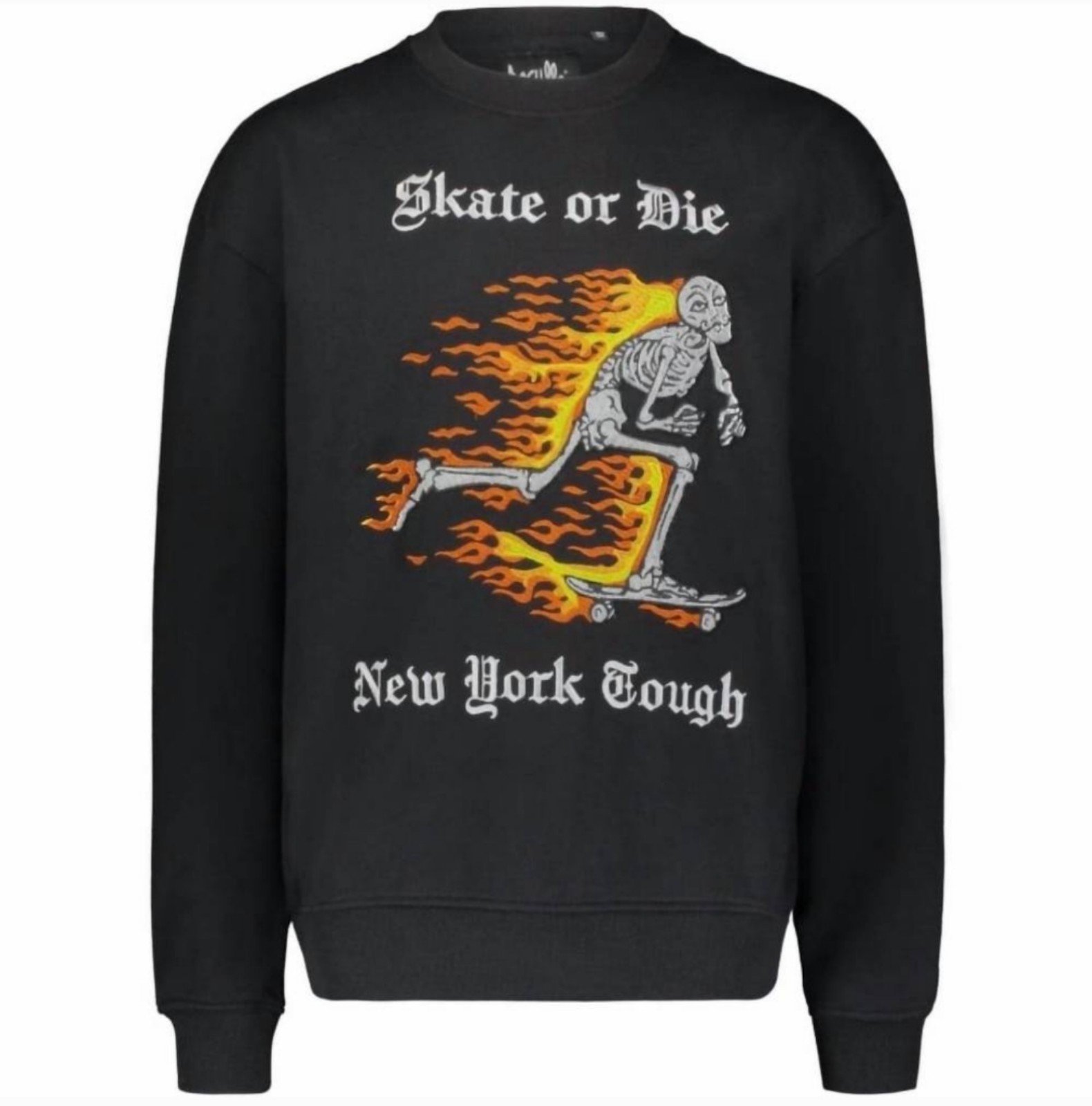 Haculla Skate Or Die Crewneck Sweater Black Men's Size XL