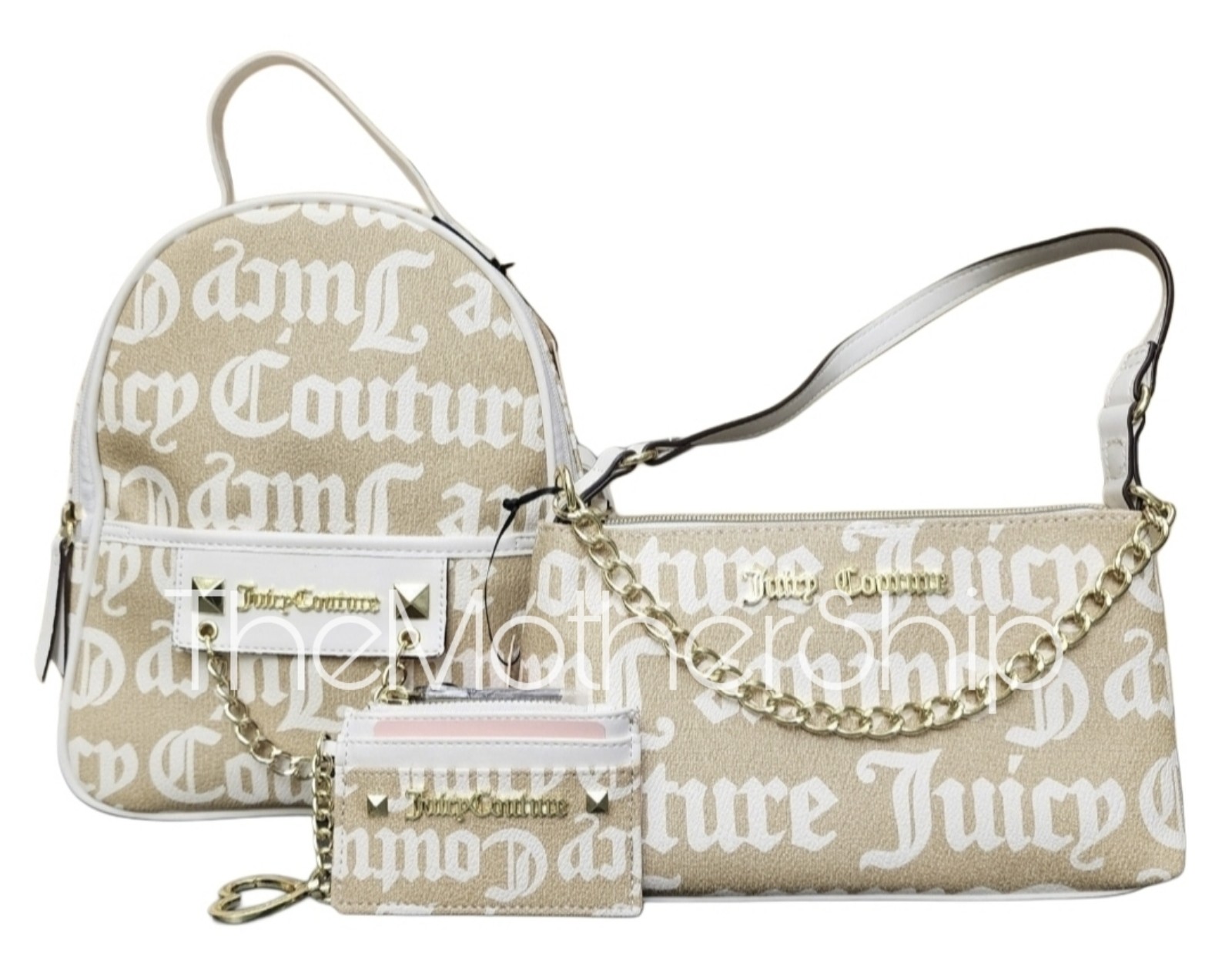 Juicy Couture Sand Oyster Backpack Bundle