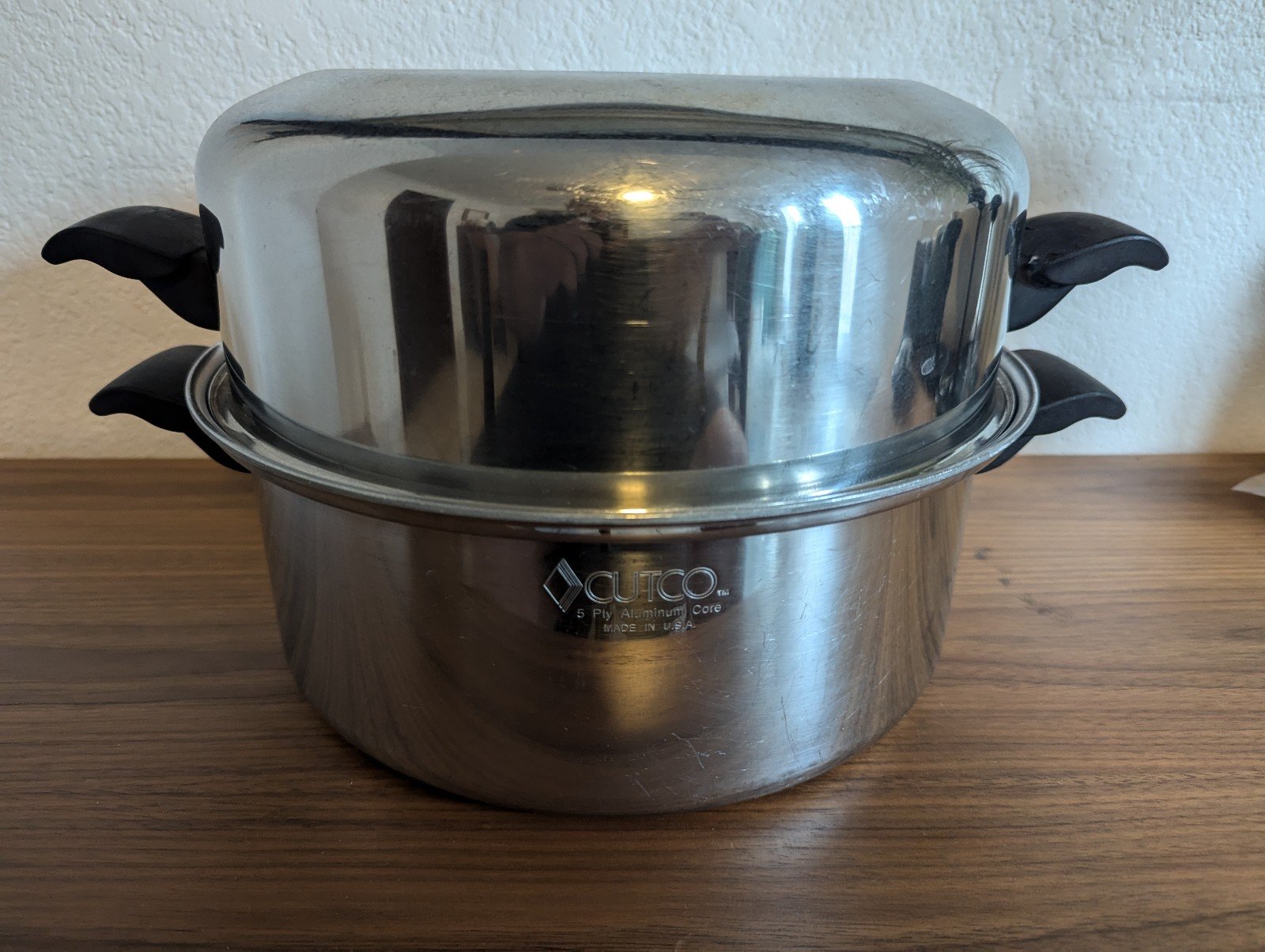 Cutco 5 Ply Aluminum Core 6 Qt Stock Pot w/Dome Lid Stainless Steel USA