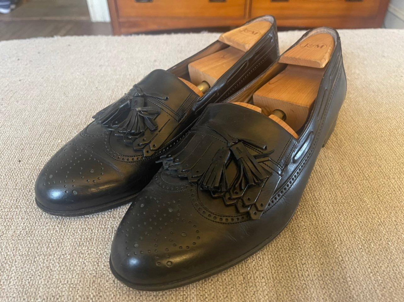 Bally Tassles Black Leather Men's Loafer