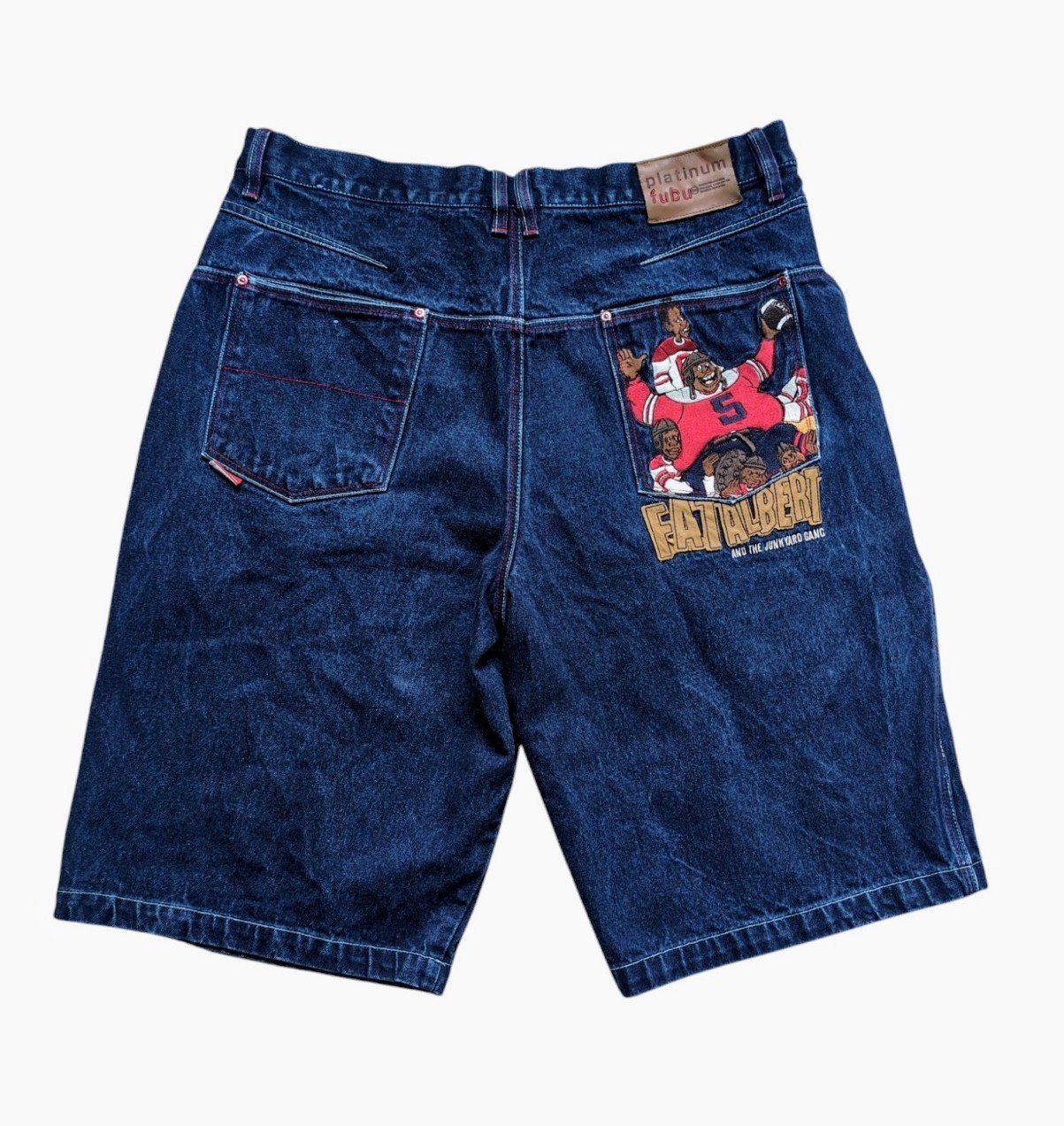 Vintage Y2K FUBU Platinum Fat Albert The Junk Yard Gang Jean
