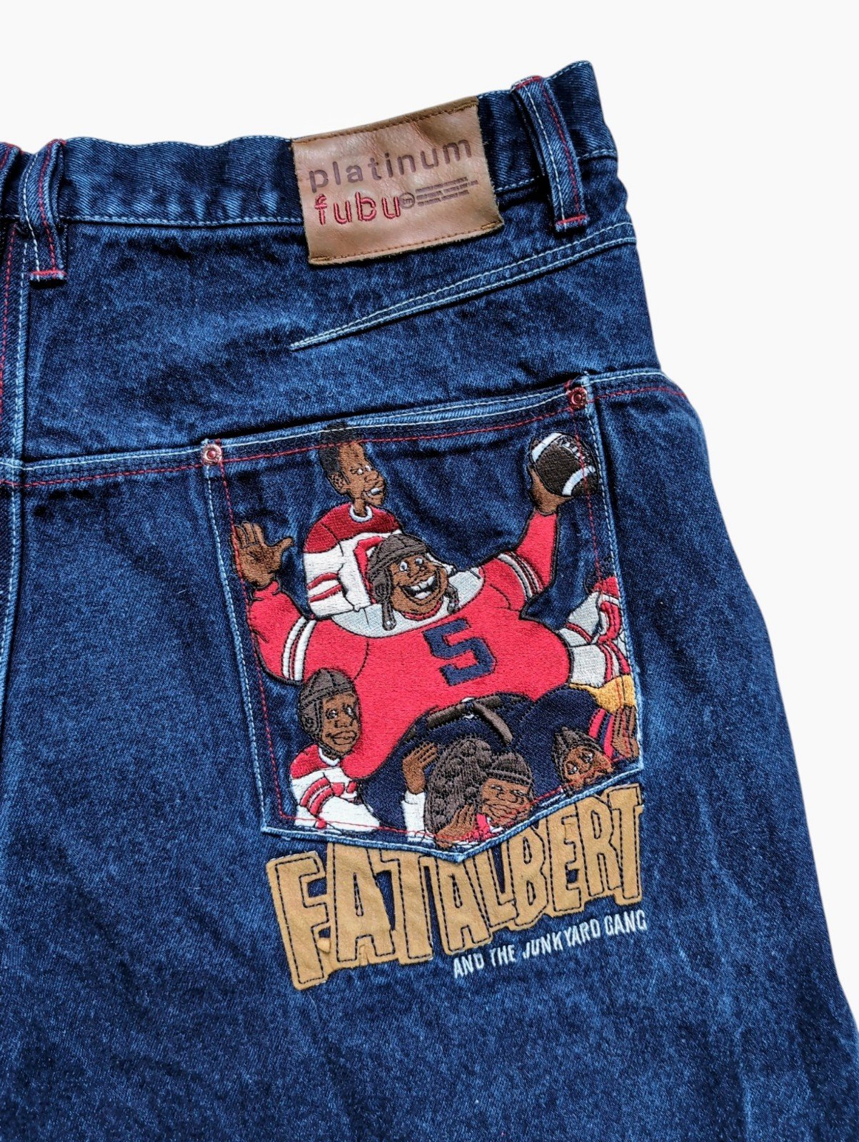 VTG FUBU Fat Albert JunkYard Gang PLATINUM Embroidered Black