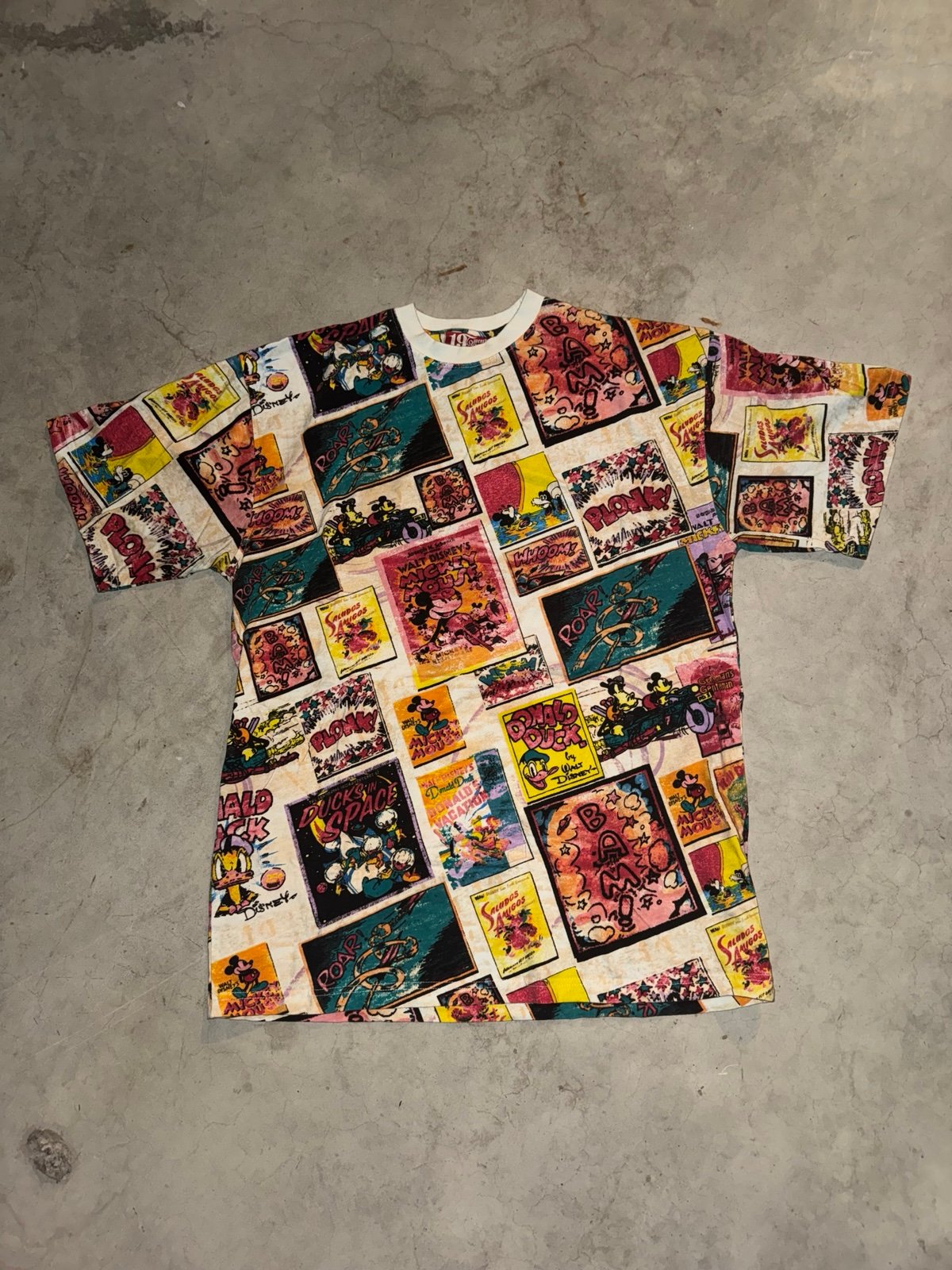 Vintage Y2K Disney 19 Twenty Eight 1928 Mickey Mouse AOP Men’s Size Large RARE