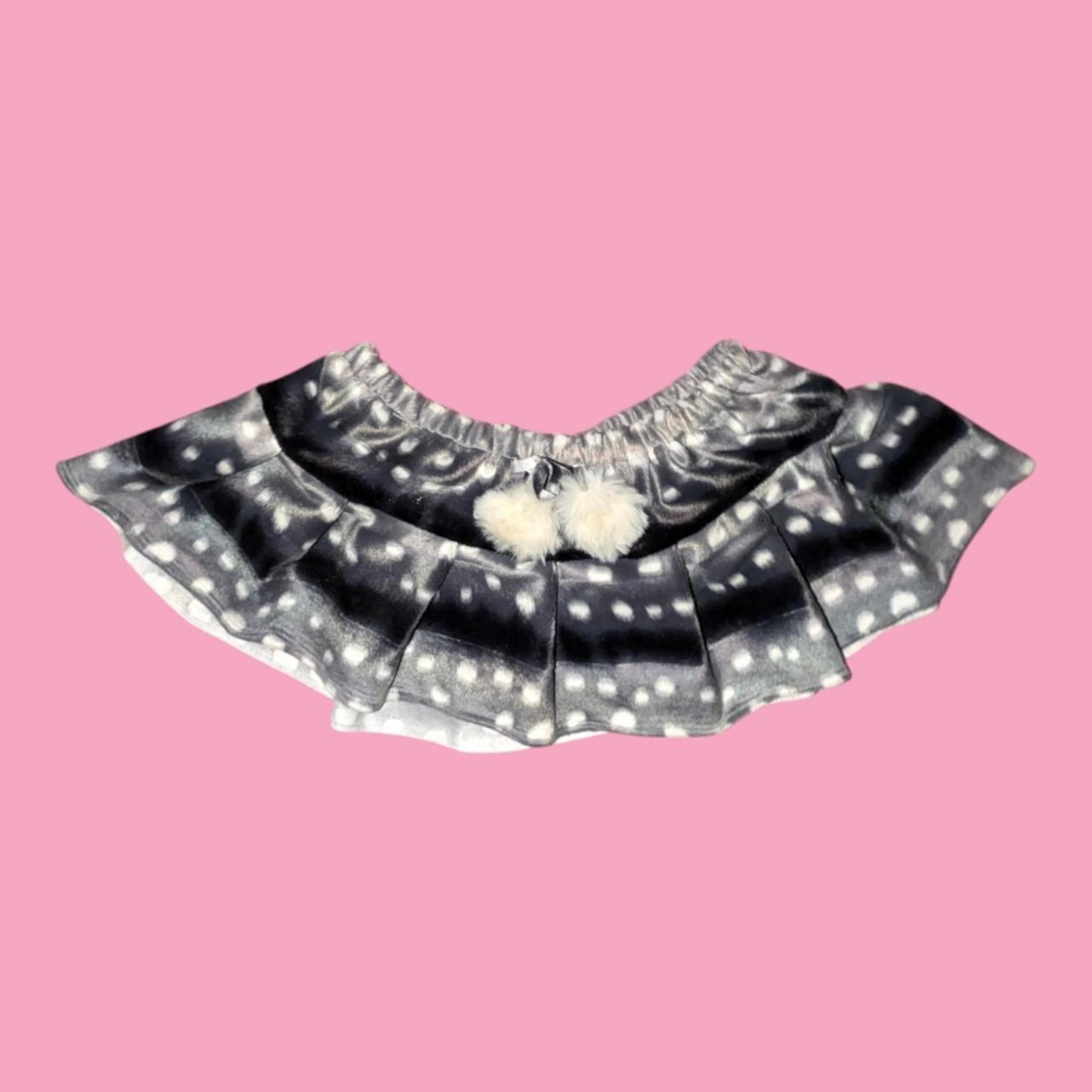 Fawn print mini skirt