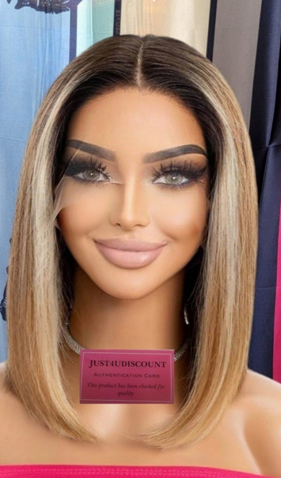 Wow factor celebrity Triple brown blonde100percent human hair HD lace wig
