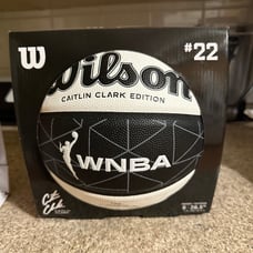 Caitlin Clark WNBA Ascent Black Silver Wilson Basketball Limitless Size 6
