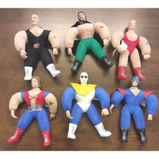 6 WOT Way Out Toys Wrestlers Wrestling WWE plush soft body plush doll figure lot
