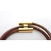 Hermes Tournis Leather Gold H Motif Bracelet