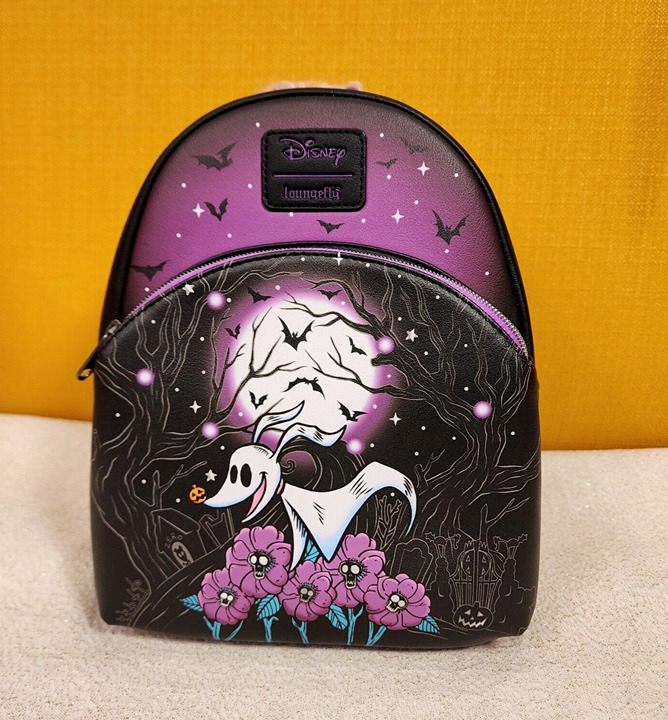 Loungefly The Nightmare Before Christmas Zero Moon Doodle Mini Backpack NEW