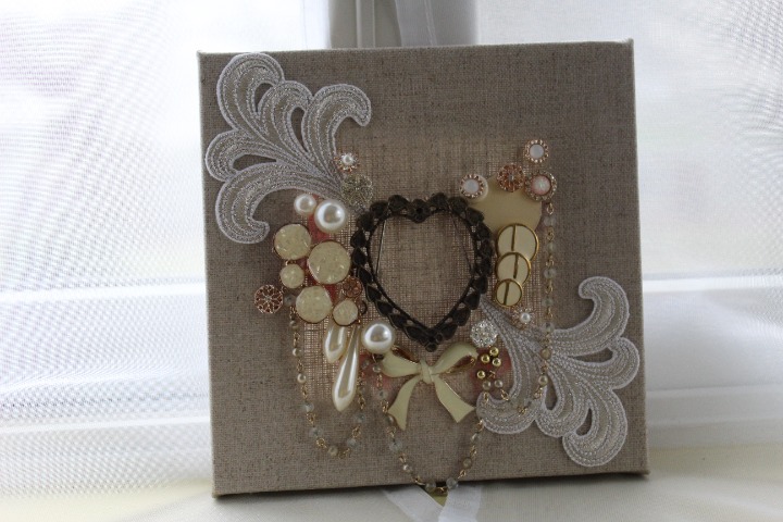 Vintage Jeweled Heart