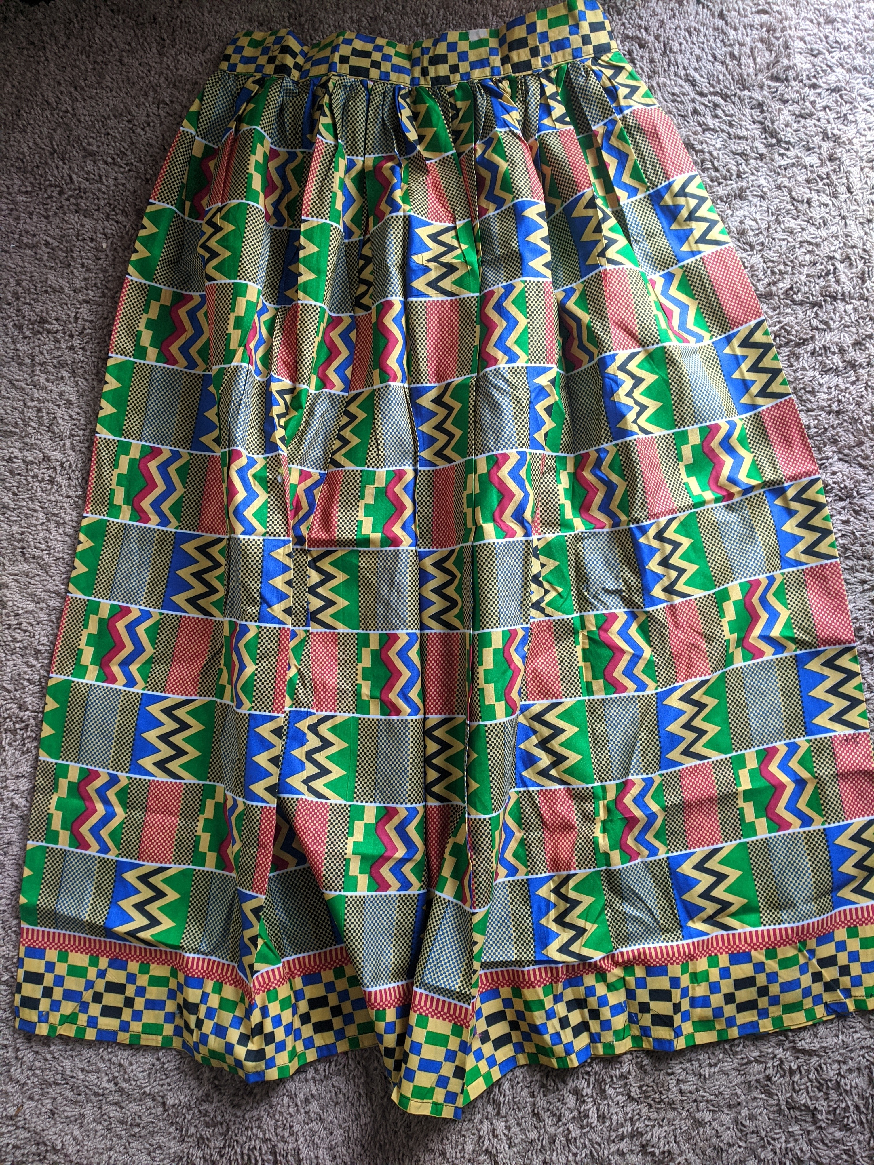 African Ankara High Waist Skirt