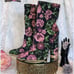 CAPE ROBBIN COQUETTE FANCY FLORAL JACQUARD POINTY ANKLE BOOTIES SIZE 7