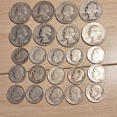 3.50 Face Value 90% Silver US Coins! Pre-1965 Dimes & Quarters!