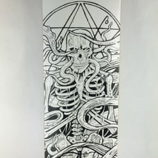 Calow Death Skull Pro deck - Death Skateboards 8.25 with grip