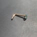 Solid 14kt Gold nose piercing Aqua CZ