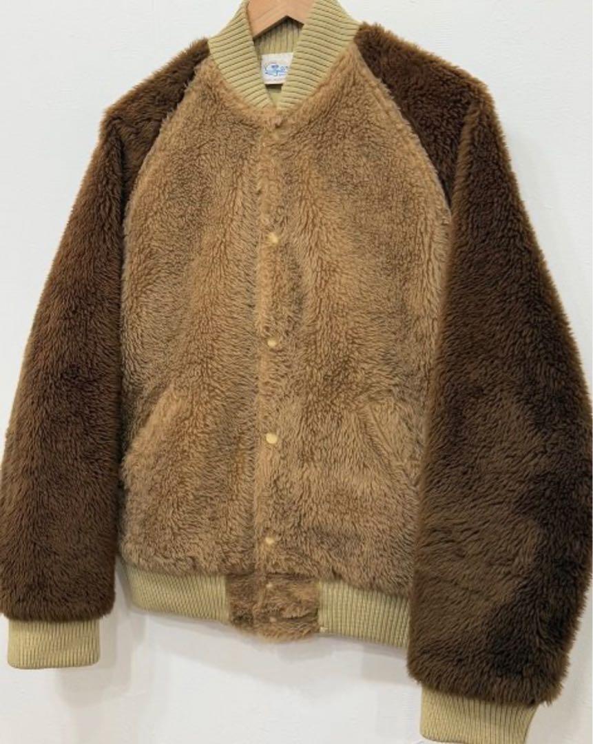 80s GEM SPORTSWEAR Fur Stadium Jacket USA Made
