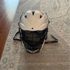 White lacrosse helmet