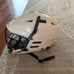 White lacrosse helmet