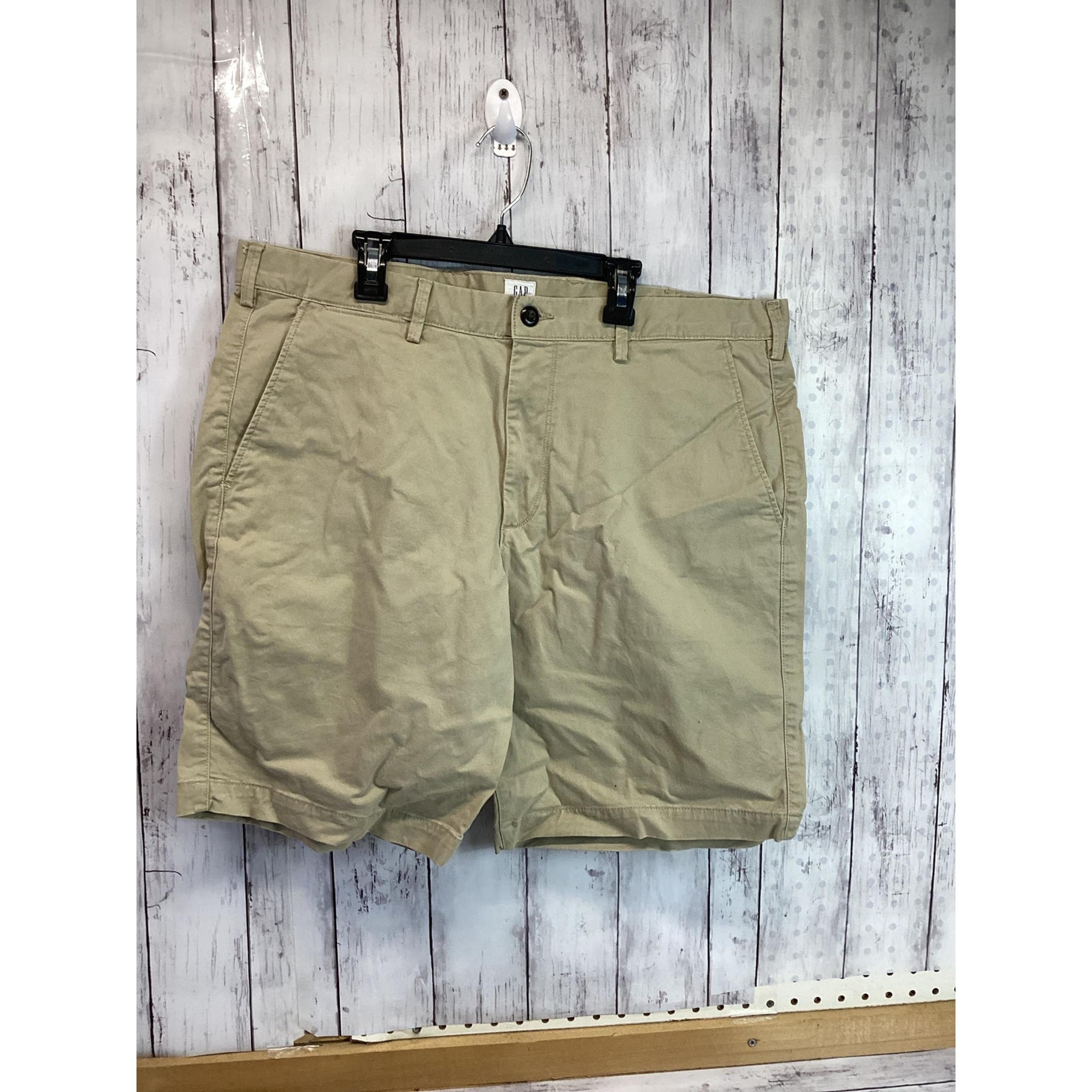 Gap "Gap for Good" Men's Flat Front Chino Casual Shorts Solid Beige Size 36