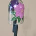 AZALEA HAND PAINTED WINE BOTTLE WIND CHIME GARDEN DECOR