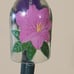 AZALEA HAND PAINTED WINE BOTTLE WIND CHIME GARDEN DECOR