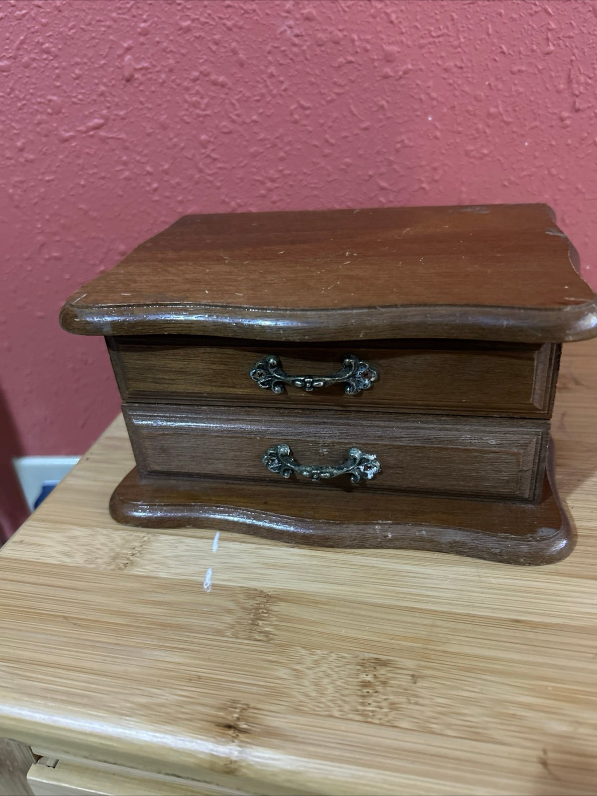Vintage wooden jewelry box
