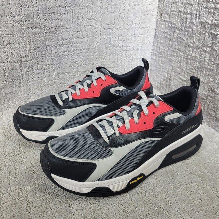 Skechers Skech-Air Extreme V2 Men's Size 11.5 US Gray Red Black Sneaker 232255