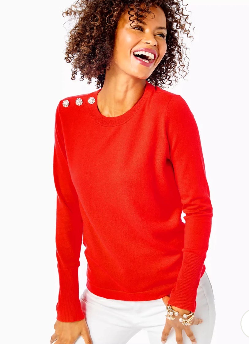 Lilly Pulitzer Morgen Sweater Ruby Red