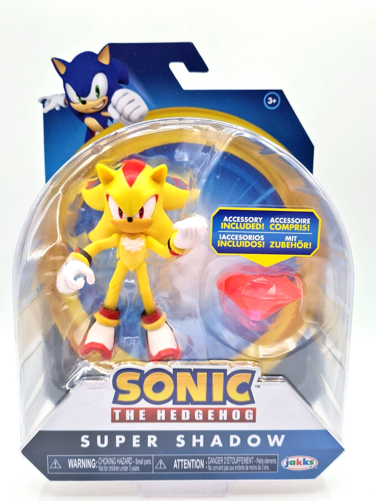 Super Shadow Jakks Pacific 4 Red Chaos Emerald Action Figure Sonic The Hedgehog