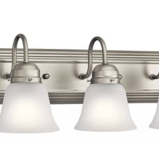 FREE SHIPPING —-GORGEOUS BRUSHED NICKEL -3 VANITY LIGHT