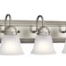 FREE SHIPPING —-GORGEOUS BRUSHED NICKEL -3 VANITY LIGHT