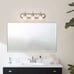 FREE SHIPPING —-GORGEOUS BRUSHED NICKEL -3 VANITY LIGHT