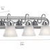 FREE SHIPPING —-GORGEOUS BRUSHED NICKEL -3 VANITY LIGHT