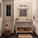 FREE SHIPPING —-GORGEOUS BRUSHED NICKEL -3 VANITY LIGHT
