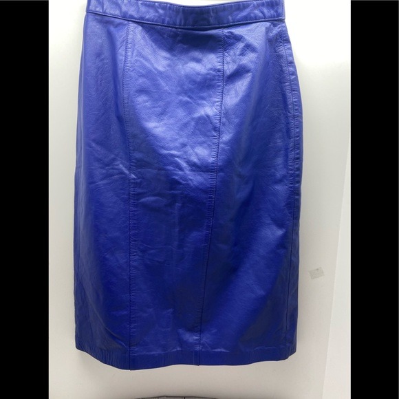 Evan Davis vintage leather pencil skirt