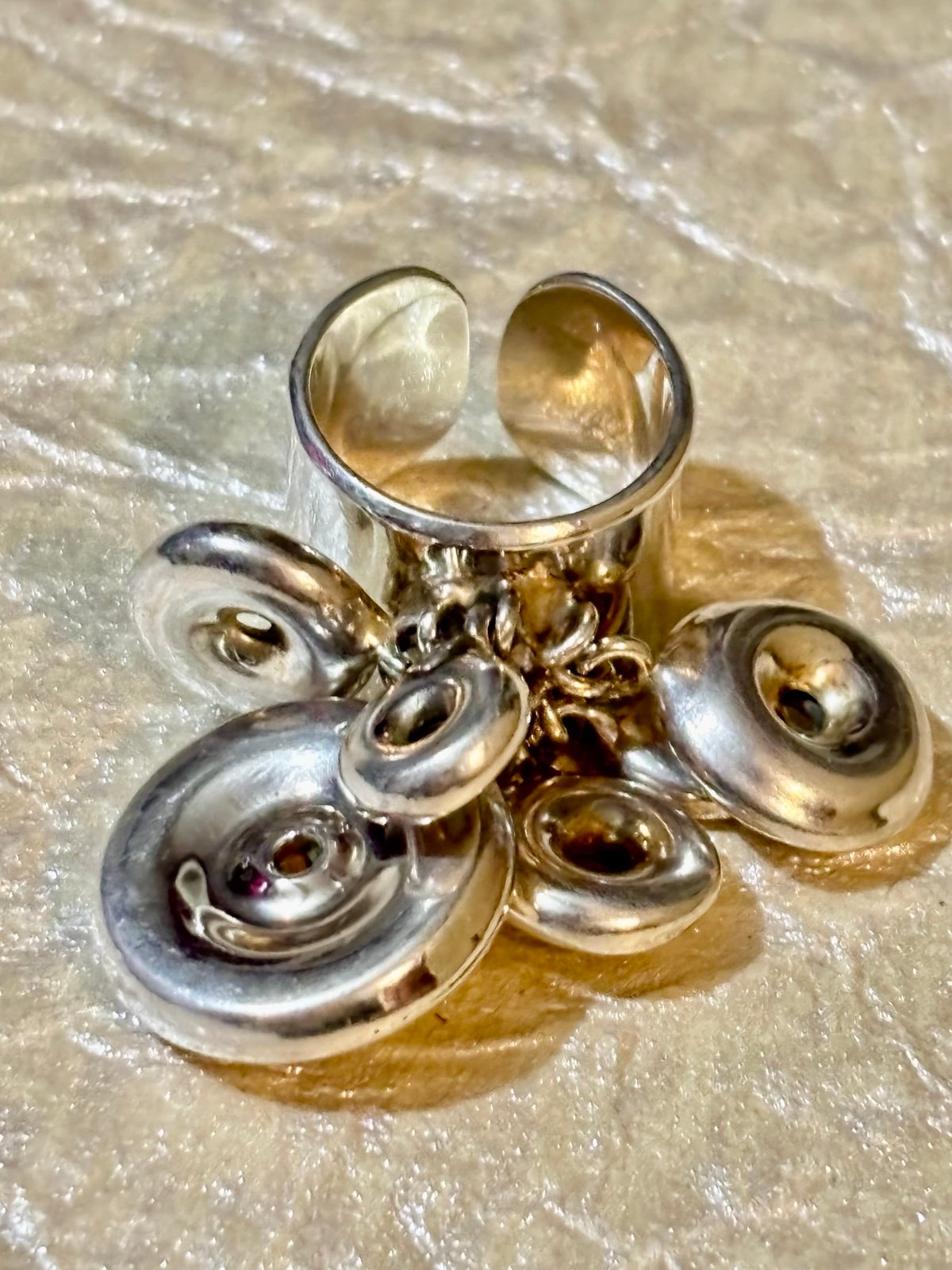 Unique Vintage Sterling Silver Cha Cha Ring