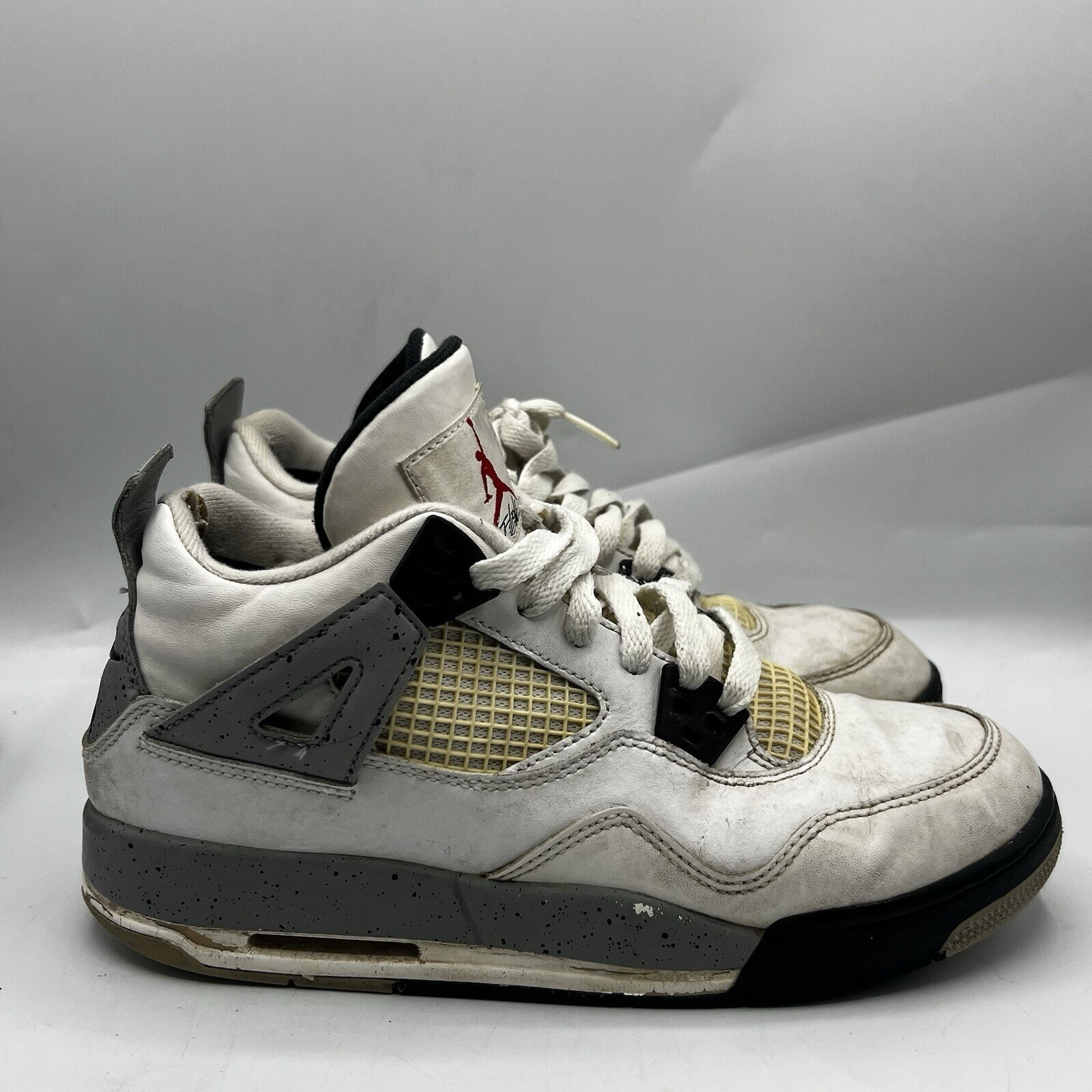 Nike Boys Air Jordan 4 White Size 5Y Basketball Shoes Sneakers 836016-192