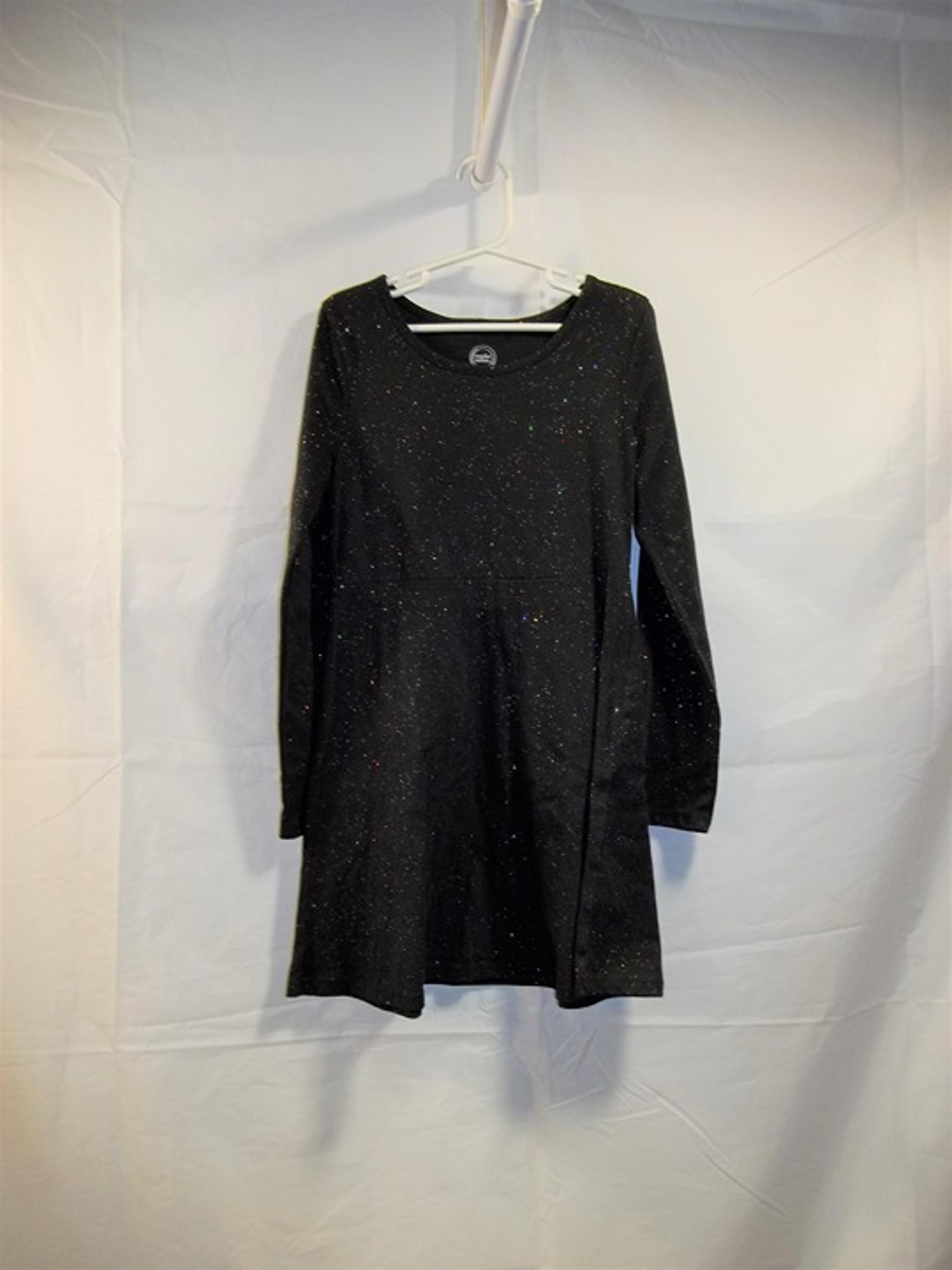 Wonder Nation Girls Dress Size M 7-8 Long Sleeve Sparkle Casual Black
