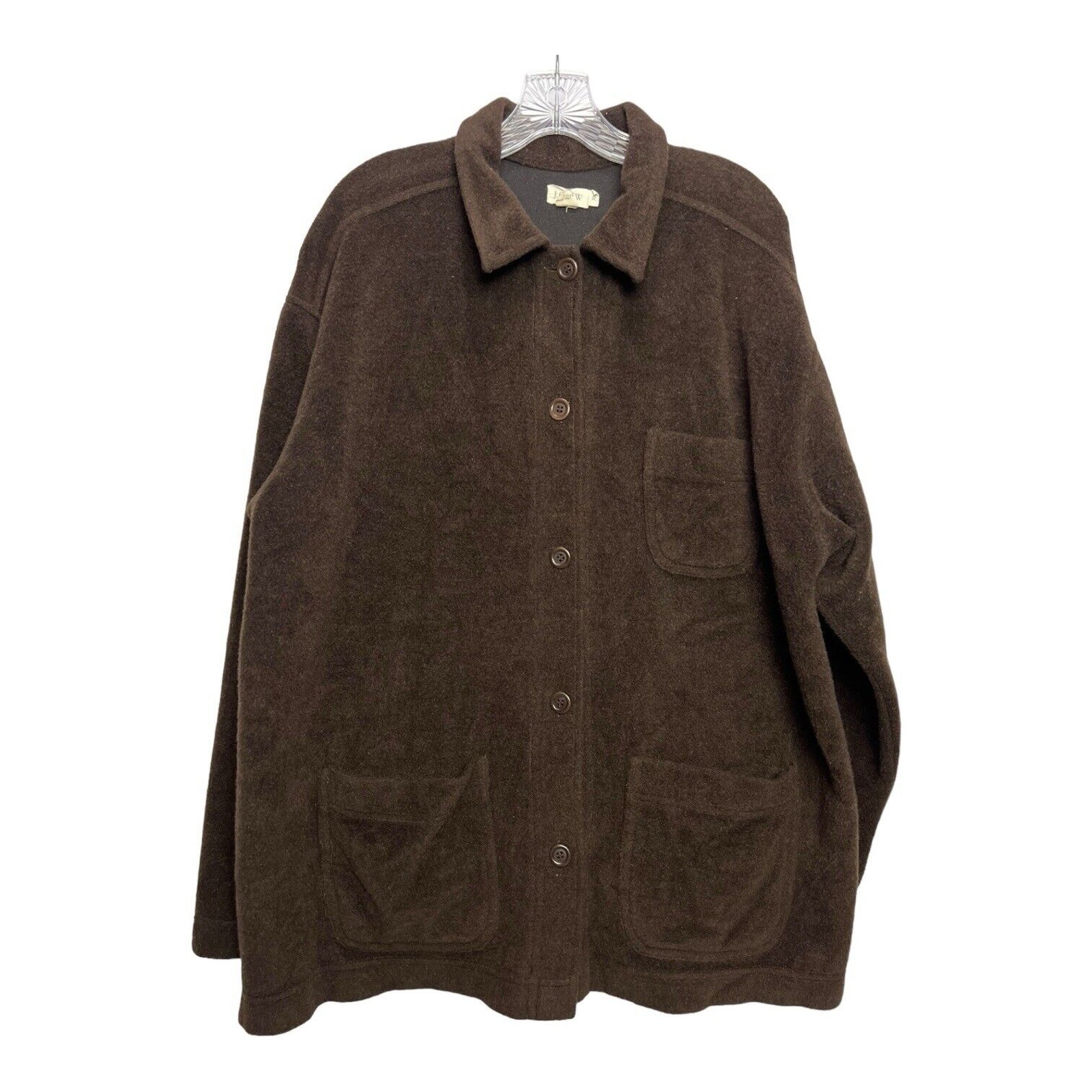 J. Crew Women's Wool Button Up Shirt Jacket Shacket Size XL