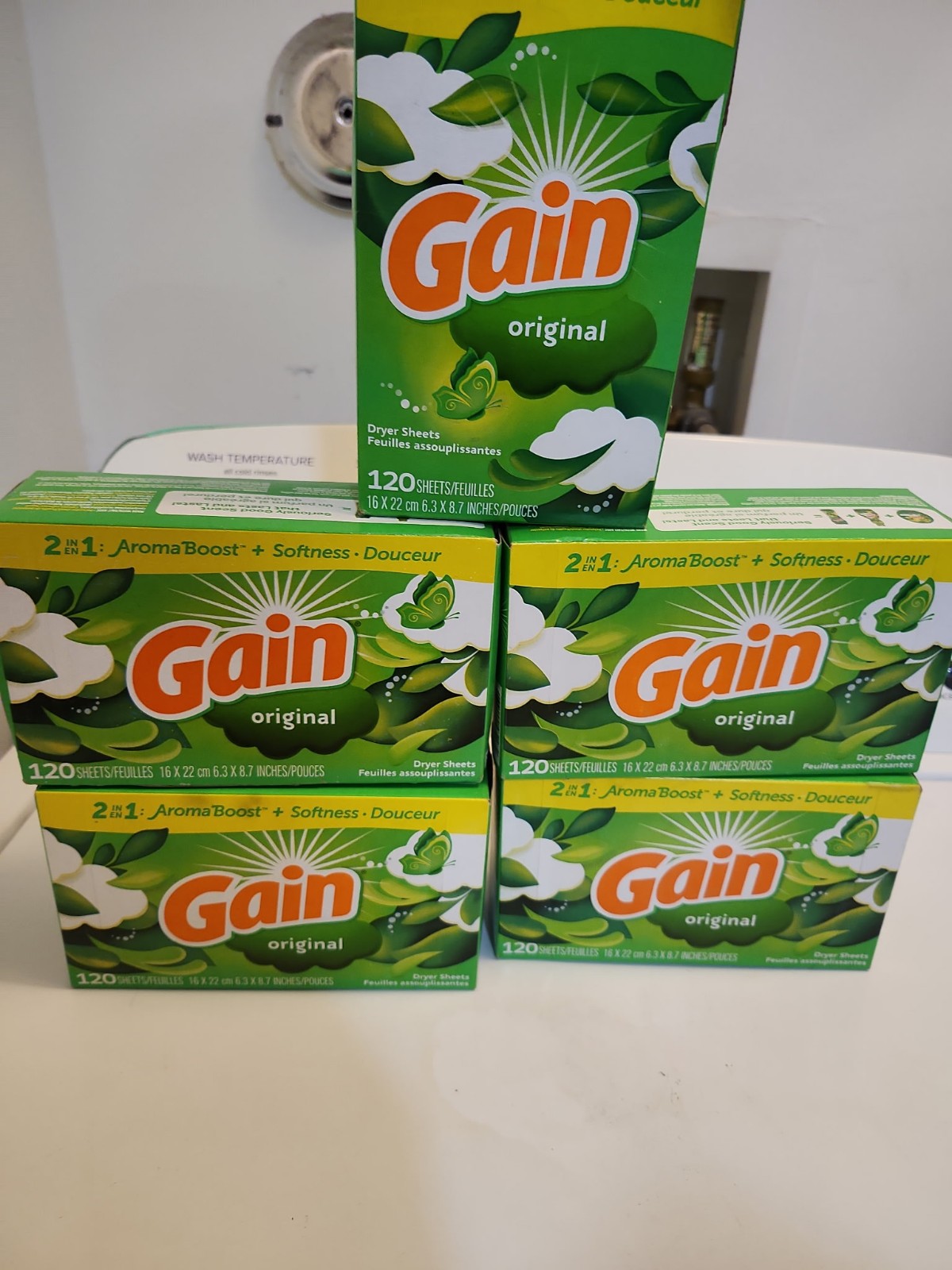 Gain Fabric Softener and more bundle Dryer Sheets Original