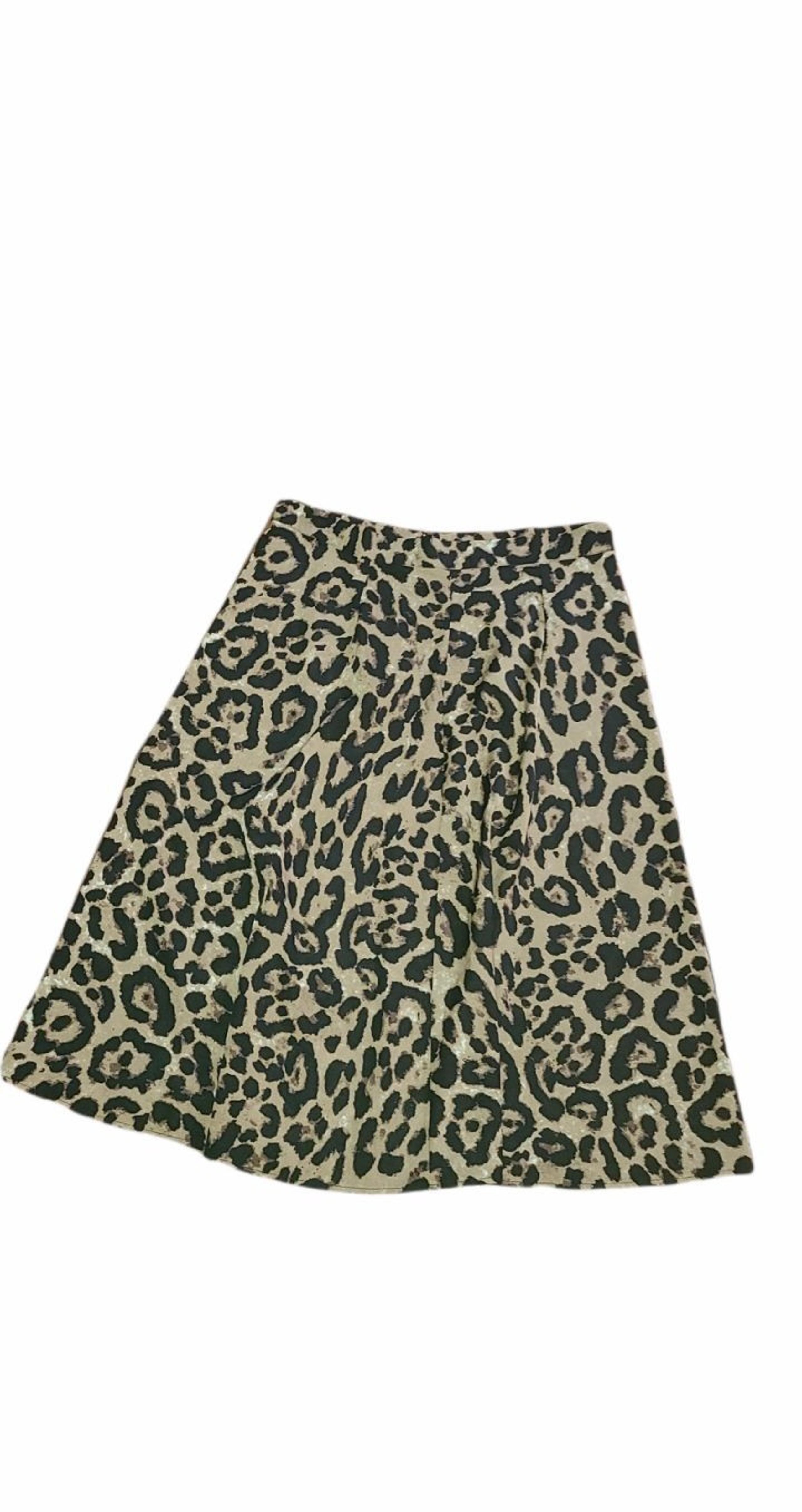 Shein A line cheetah print ankle skirt.