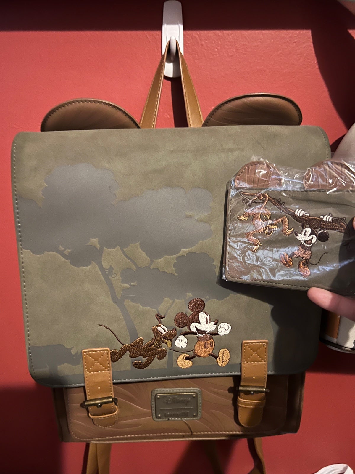 Loungefly Disney Mickey Mouse Safari Mini Backpack & Cardholder